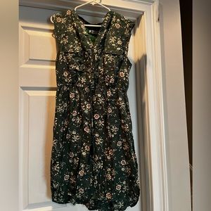 Size XL green floral sun dress